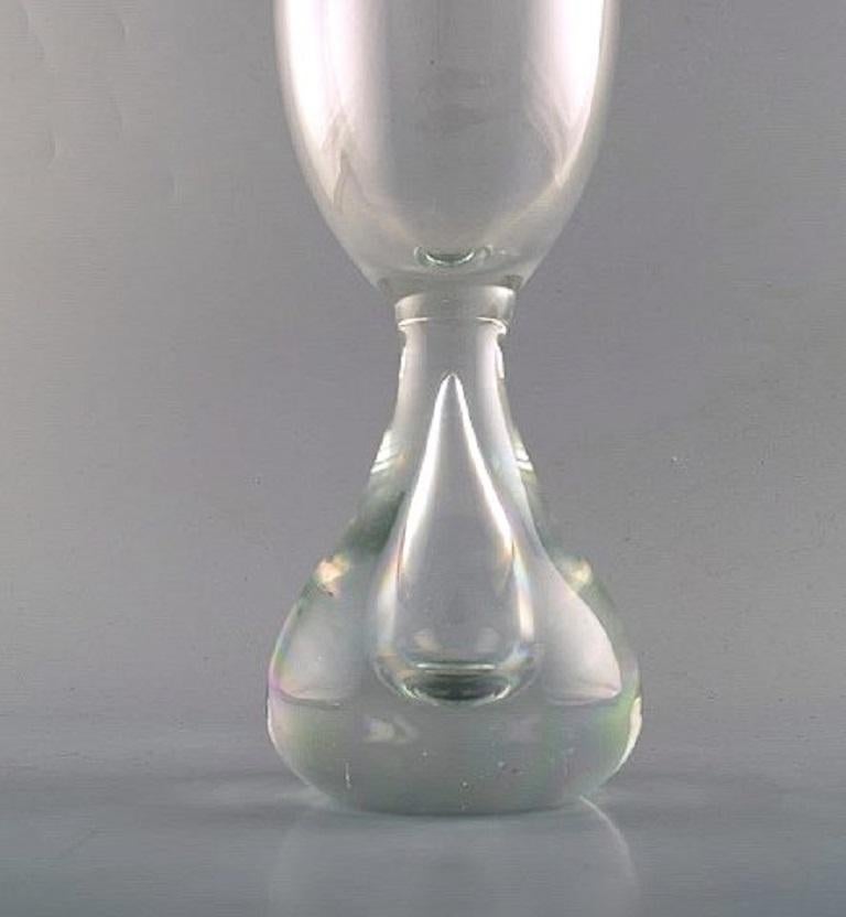 Scandinave moderne Bengt Orup for Johansfors:: Vase en verre d'art:: design suédois:: 1970 en vente