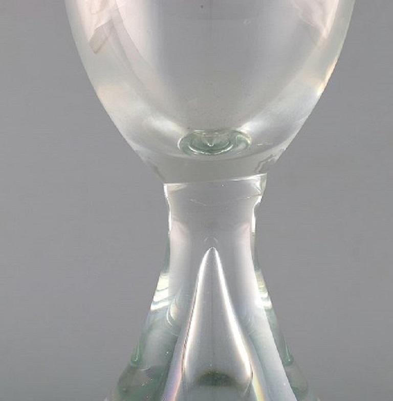Suédois Bengt Orup for Johansfors:: Vase en verre d'art:: design suédois:: 1970 en vente