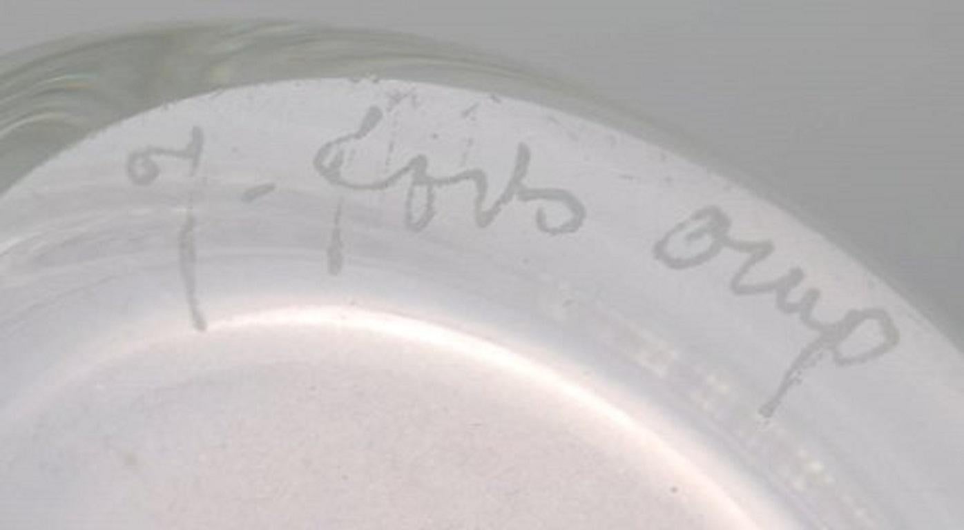Fin du 20e siècle Vase en verre d'art Bengt Orup pour Johansfors, design suédois, 1970 en vente