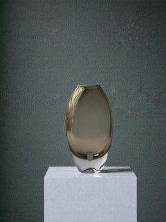Bengt Orup for Johansfors Smoky Glass Vase, Sweden, 1960s
