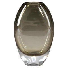Bengt Orup for Johansfors Smoky Glass Vase, Sweden, 1960s