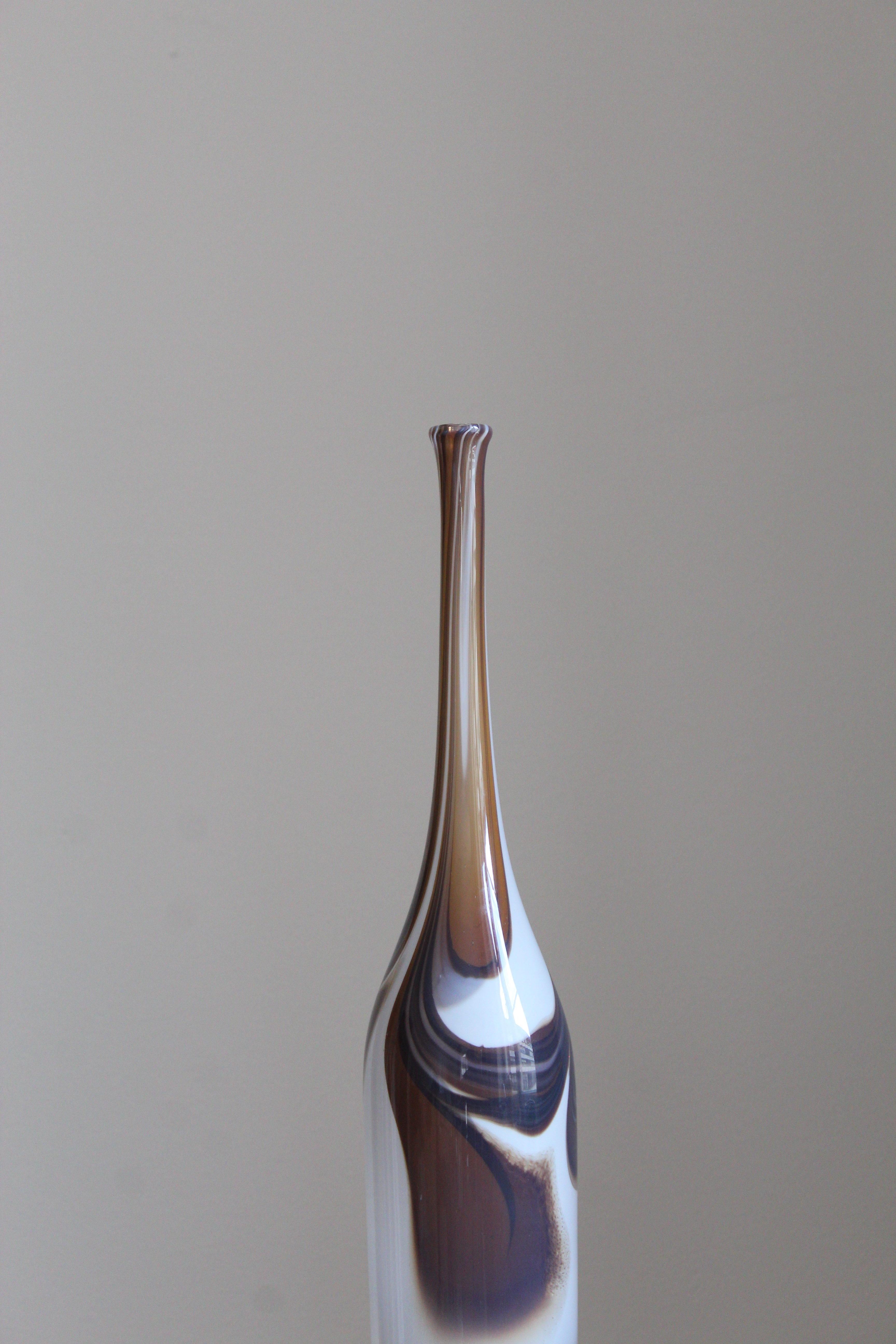Swedish Bengt Orup, Large Vase / Vessel, Blown Glass, Johansfors, Sweden, C. 1960s