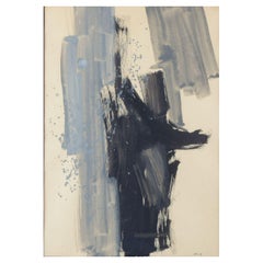 Bengt Orup, Sweden artist. Watercolor on paper. Abstract composition