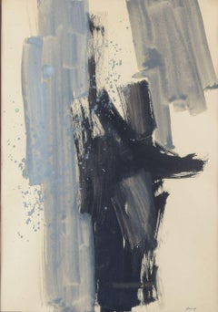 Bengt Orup, Sweden artist. Watercolor on paper. Abstract composition