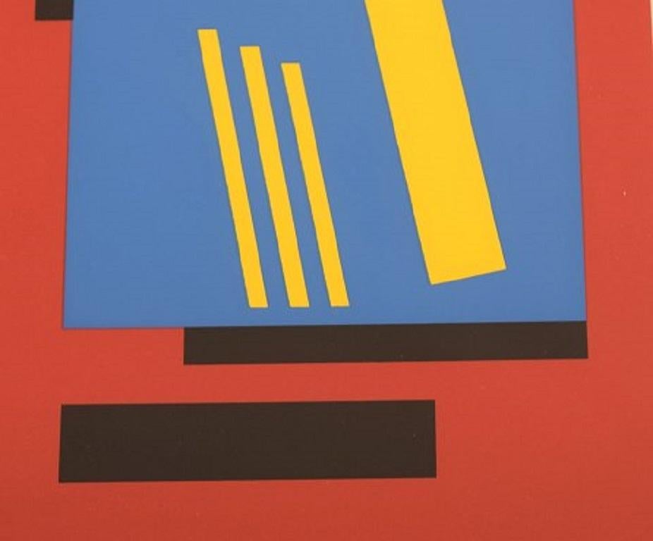 Swedish Bengt Orup, Sweden, Original Color Lithography, Abstract Geometric Composition