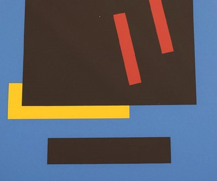 Swedish Bengt Orup, Sweden, Original Color Lithography, Abstract Geometric Composition