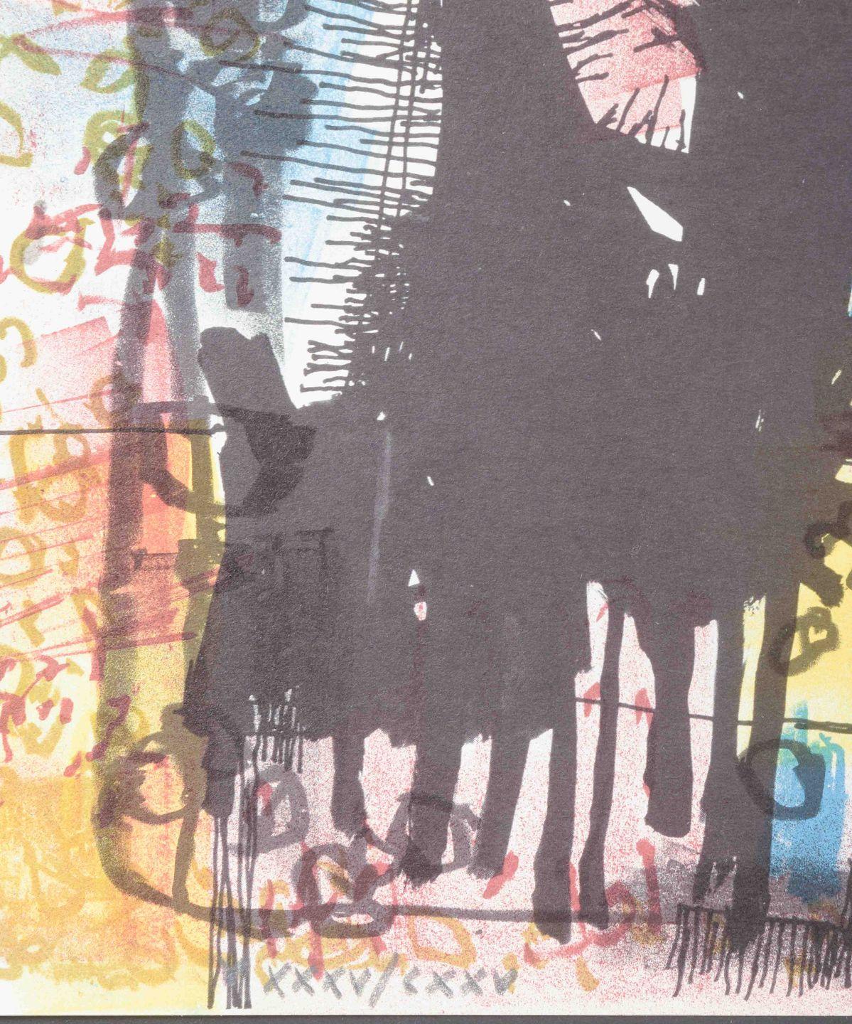 Bengt Orup, schwedischer Künstler. Abstrakte Zusammensetzung. Farblithographie. Mitte des 20. Jahrhunderts (Moderne) im Angebot
