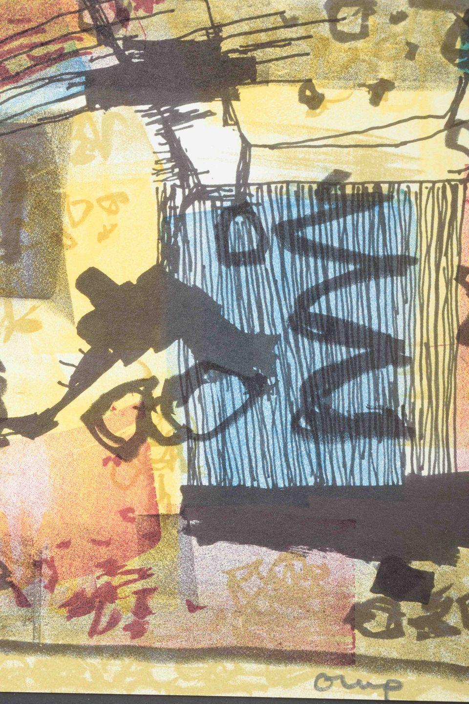 Bengt Orup, schwedischer Künstler. Abstrakte Zusammensetzung. Farblithographie. Mitte des 20. Jahrhunderts (Moderne) im Angebot