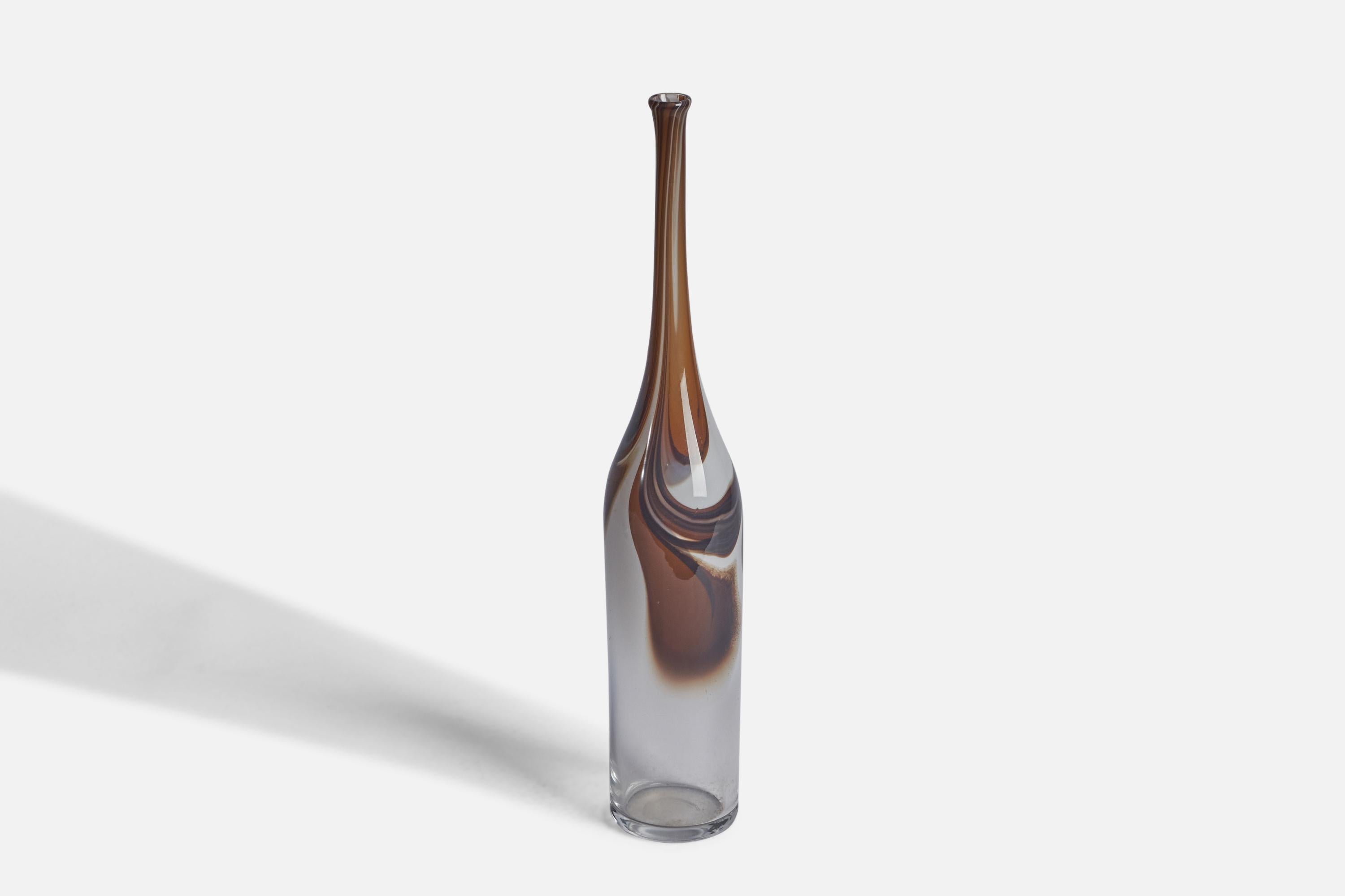 Mid-Century Modern Bengt Orup, Vase, Blown Glass, Sweden, 1960s For Sale