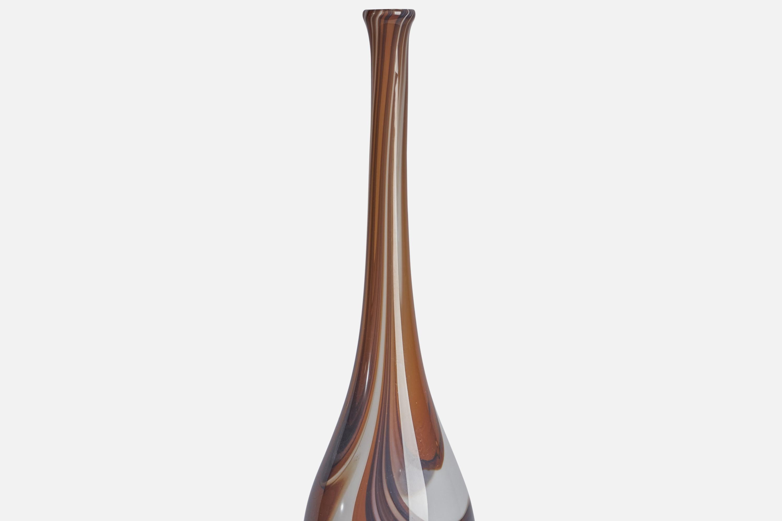 Swedish Bengt Orup, Vase, Blown Glass, Sweden, 1960s For Sale