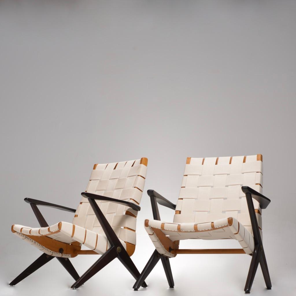 Scandinavian Modern Bengt Ruda Easy Chairs by Nordiska Kompaniet, Sweden