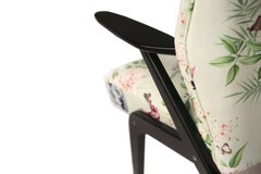 Bengt Ruda Edited Ruben Ericson Scandinavian Black Wood Swedish Armchair, 1957