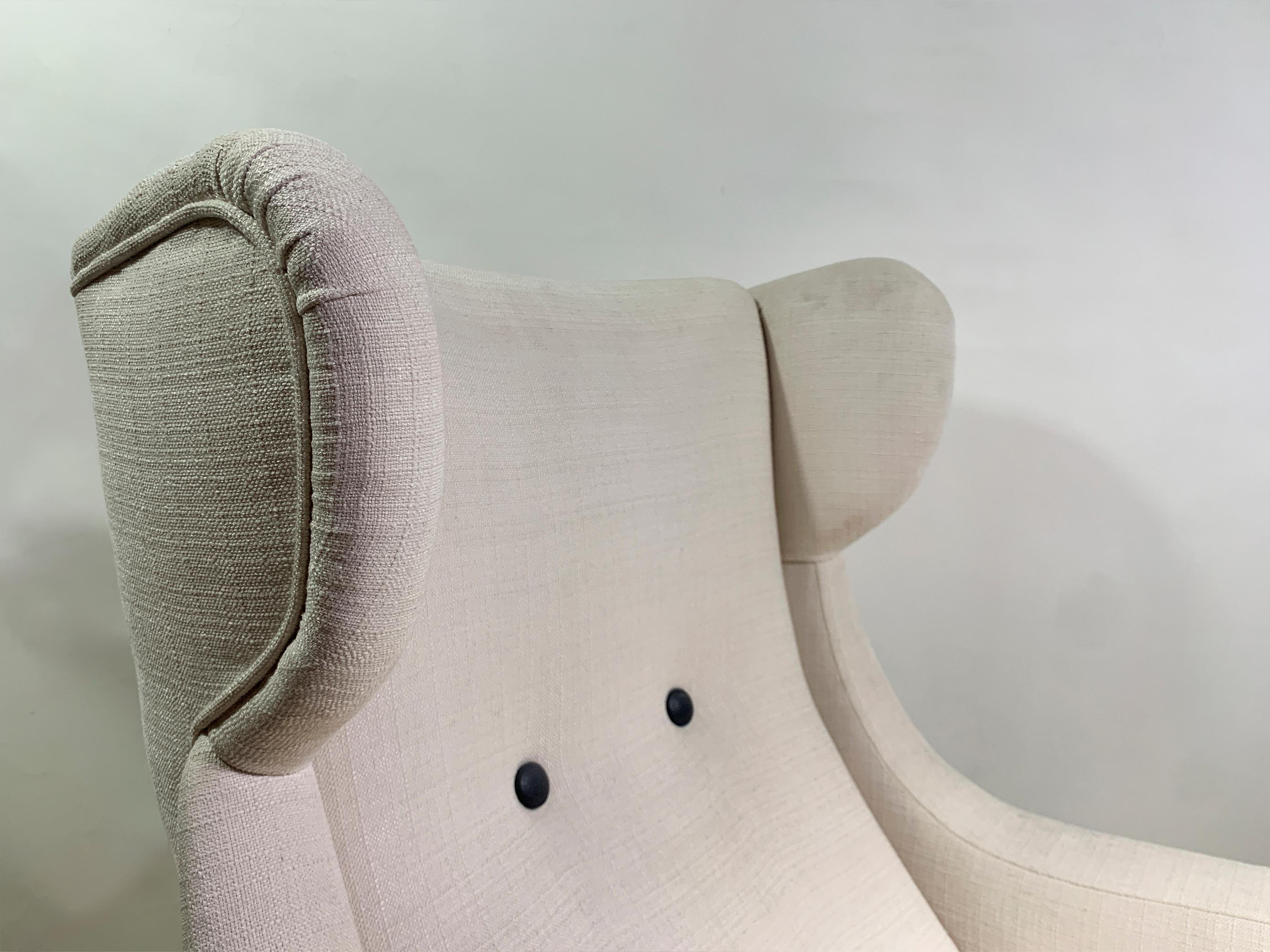 Bengt Ruda Lounge Chair in Cream/Beige Fabric for Artifort, Circa 1960 For Sale 4