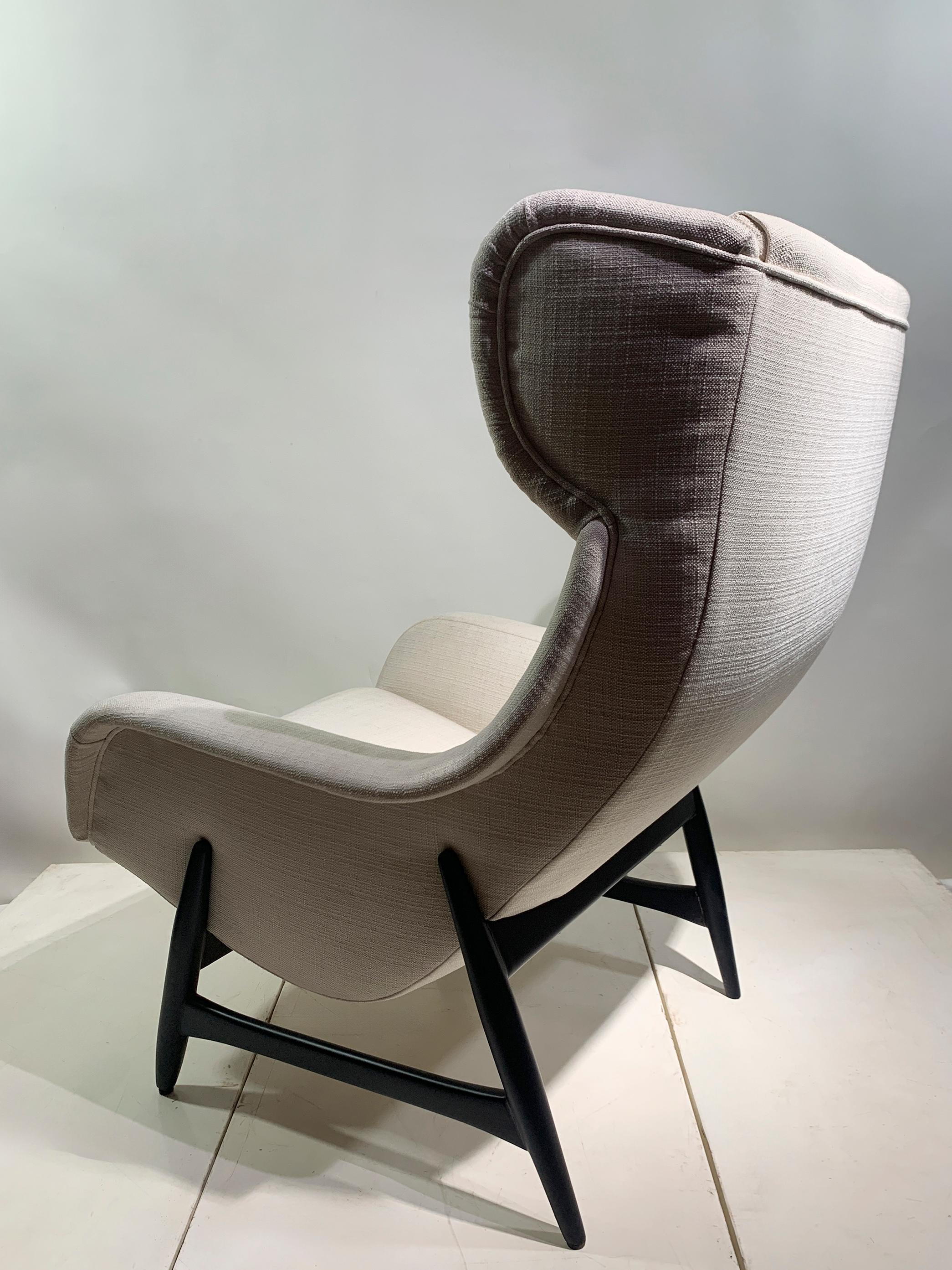 Mid-20th Century Bengt Ruda Lounge Chair in Cream/Beige Fabric for Artifort, Circa 1960 For Sale