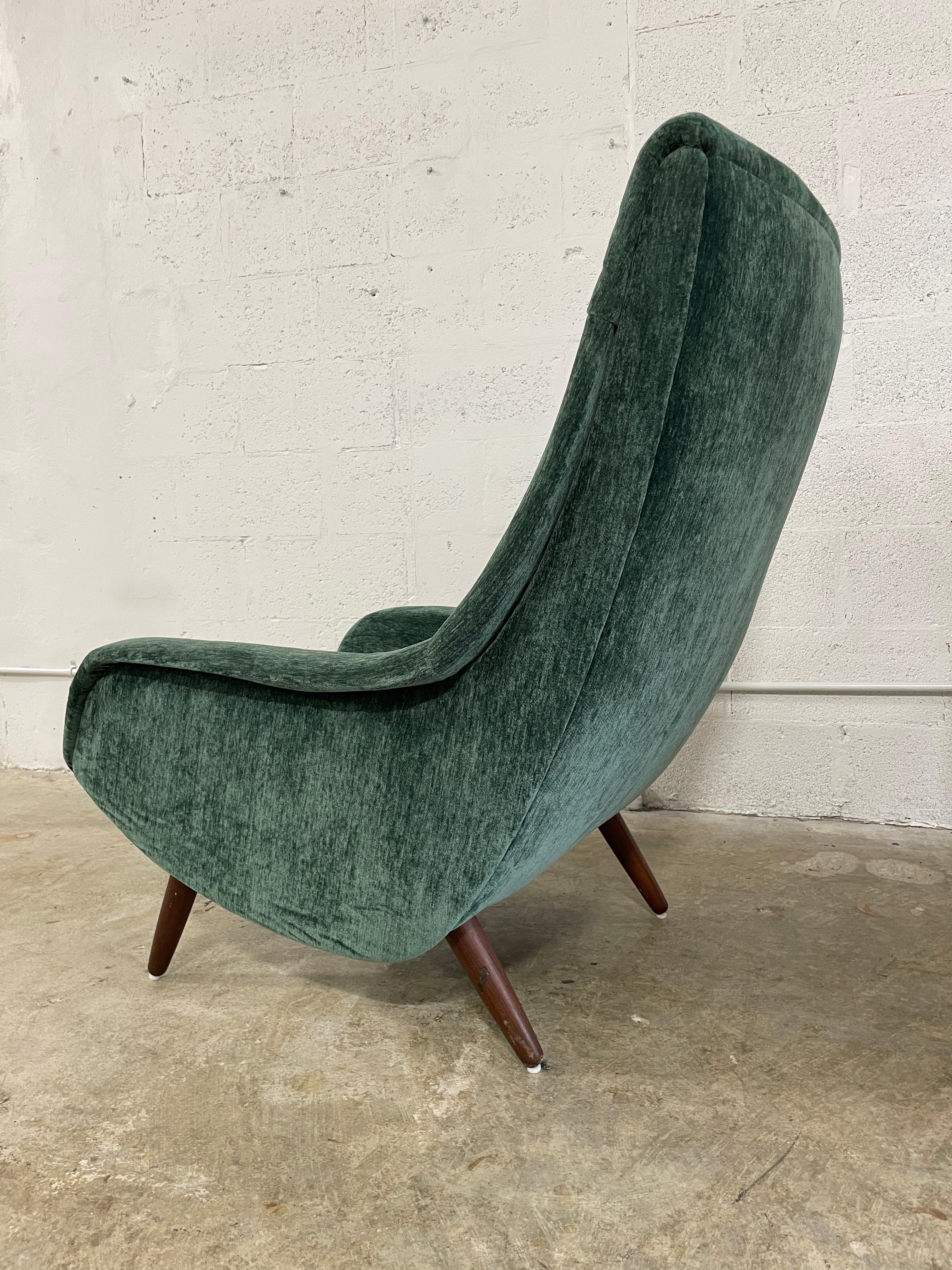 Bengt Ruda Model 90 Mid Century Lounge Highback Chair In Good Condition For Sale In Fort Lauderdale, FL