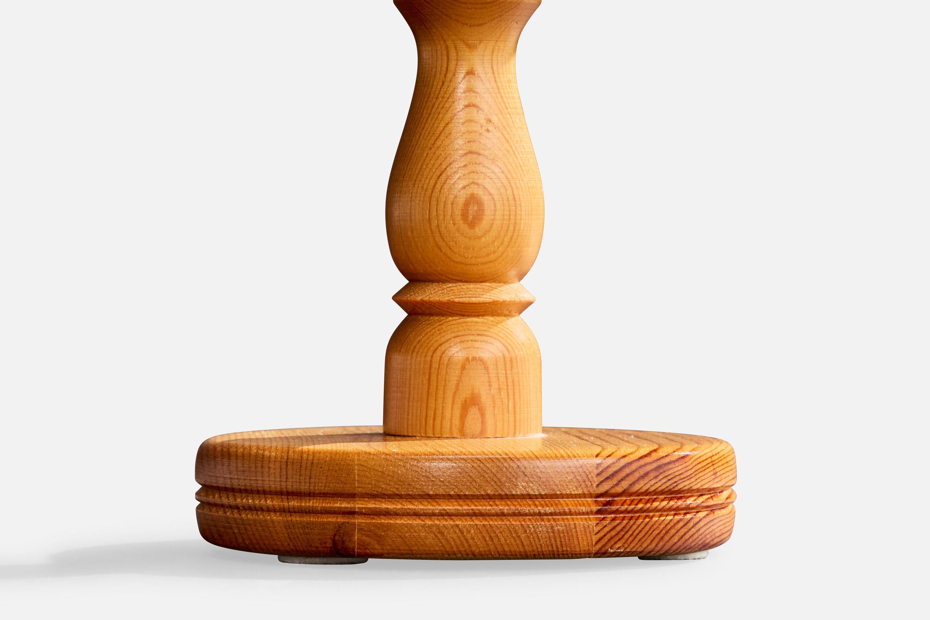 Bengt Slöjdare, lampe de table, pin, Suède, 1970 en vente 1