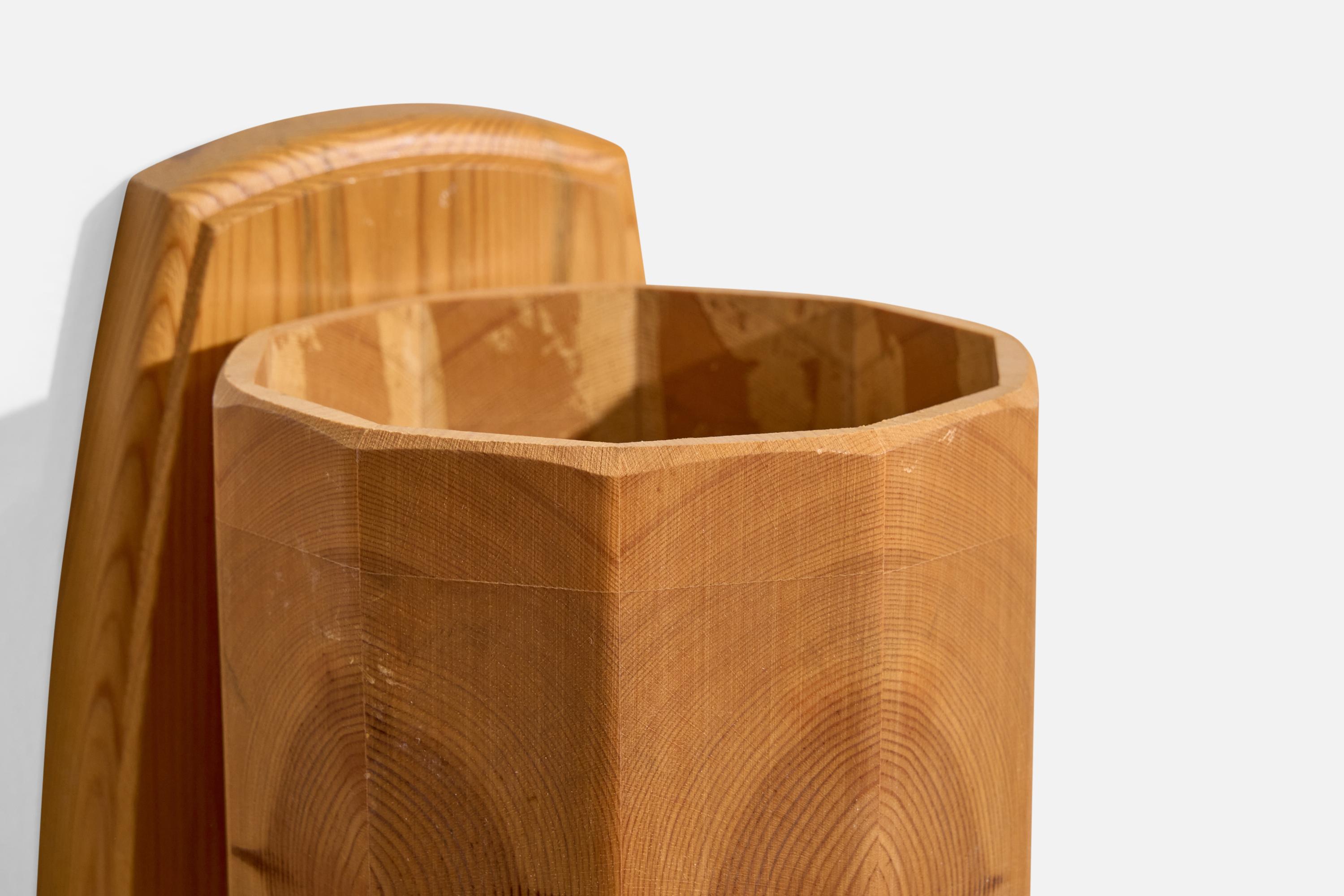 Bengt Slöjdare, Wall Lights, Pine, Sweden, 1970s For Sale 2