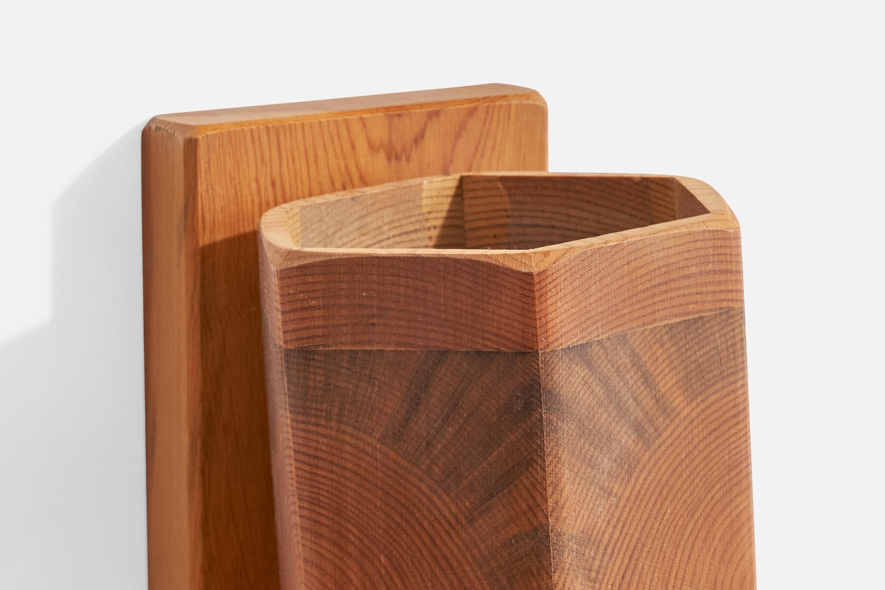 Bengt Slöjdare, Wall Lights, Pine, Sweden, 1970s For Sale 3