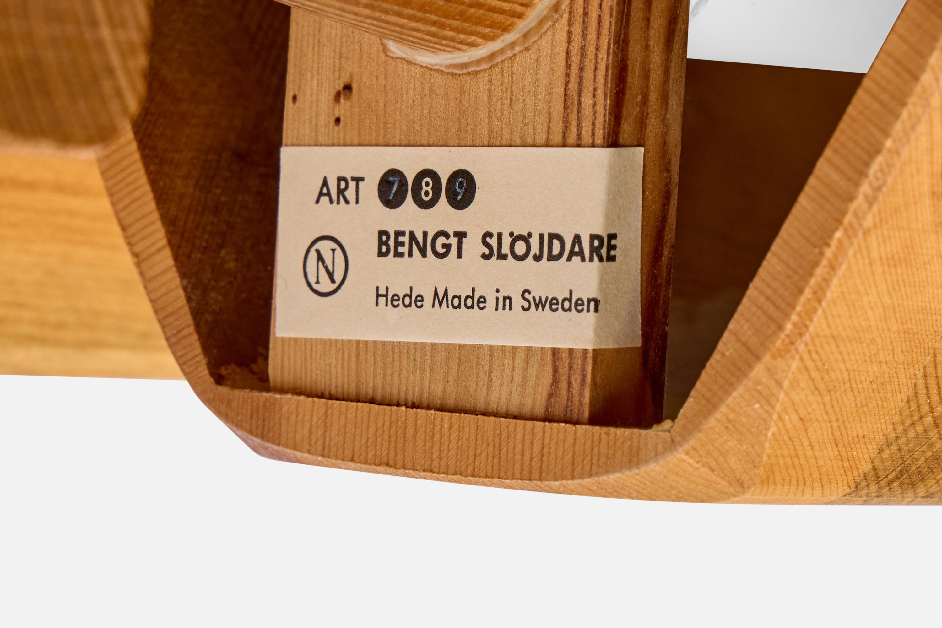 Legno Bengt Slöjdare, Luci da parete, Pino, Svezia, 1989 in vendita