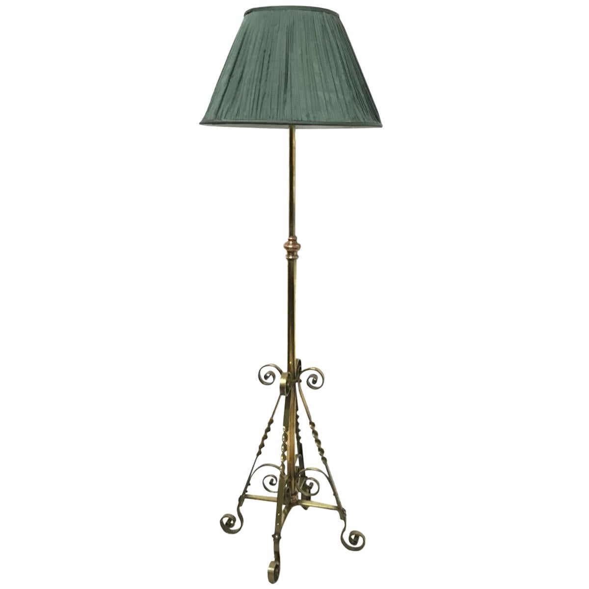 Benham & Froud an Arts & Crafts Copper & Brass Telescopic Electric Standard Lamp