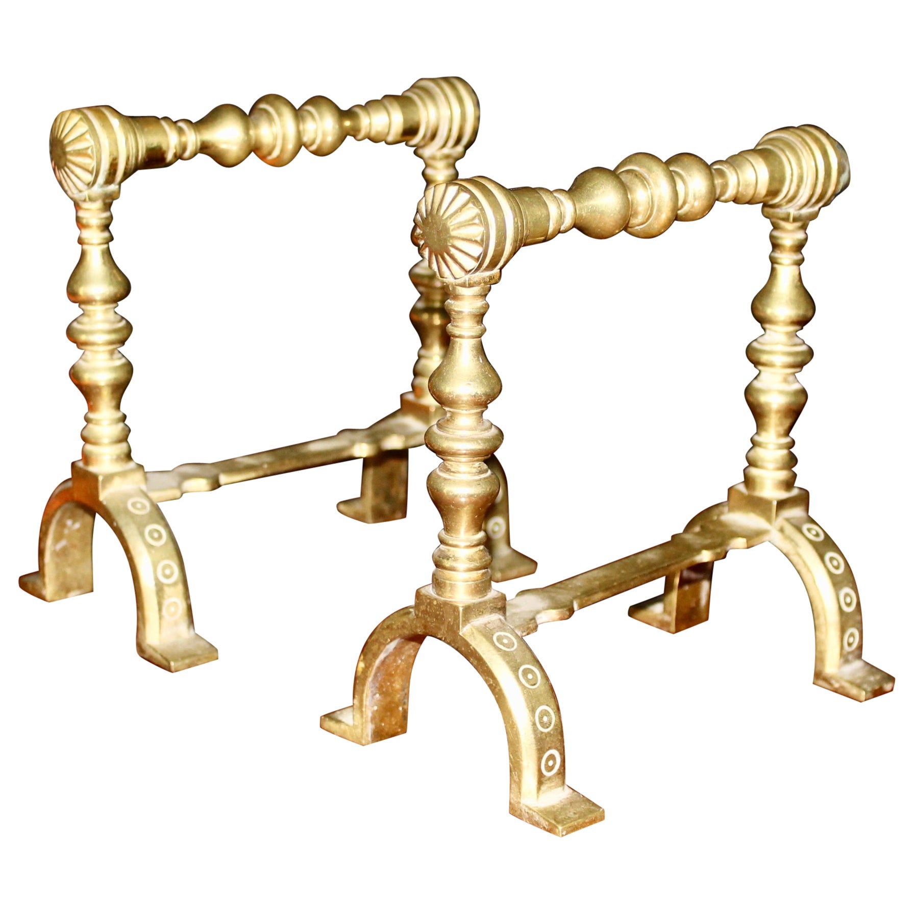 Christopher Dresser attribuito a Benham & Froud, cane da fuoco in ottone