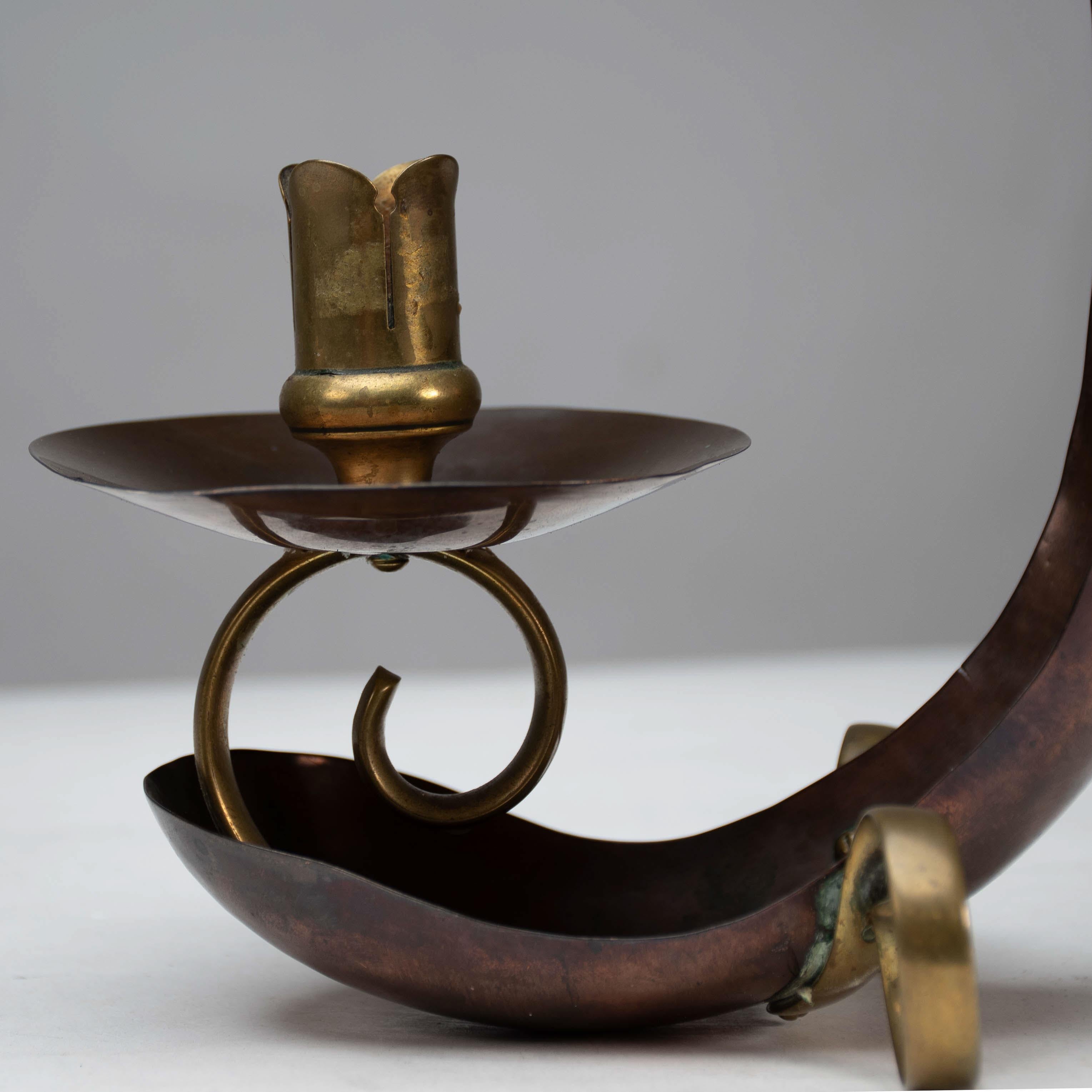 Benham & Froud English Arts & Crafts Copper & Brass Night Light or Candle Holder For Sale 4