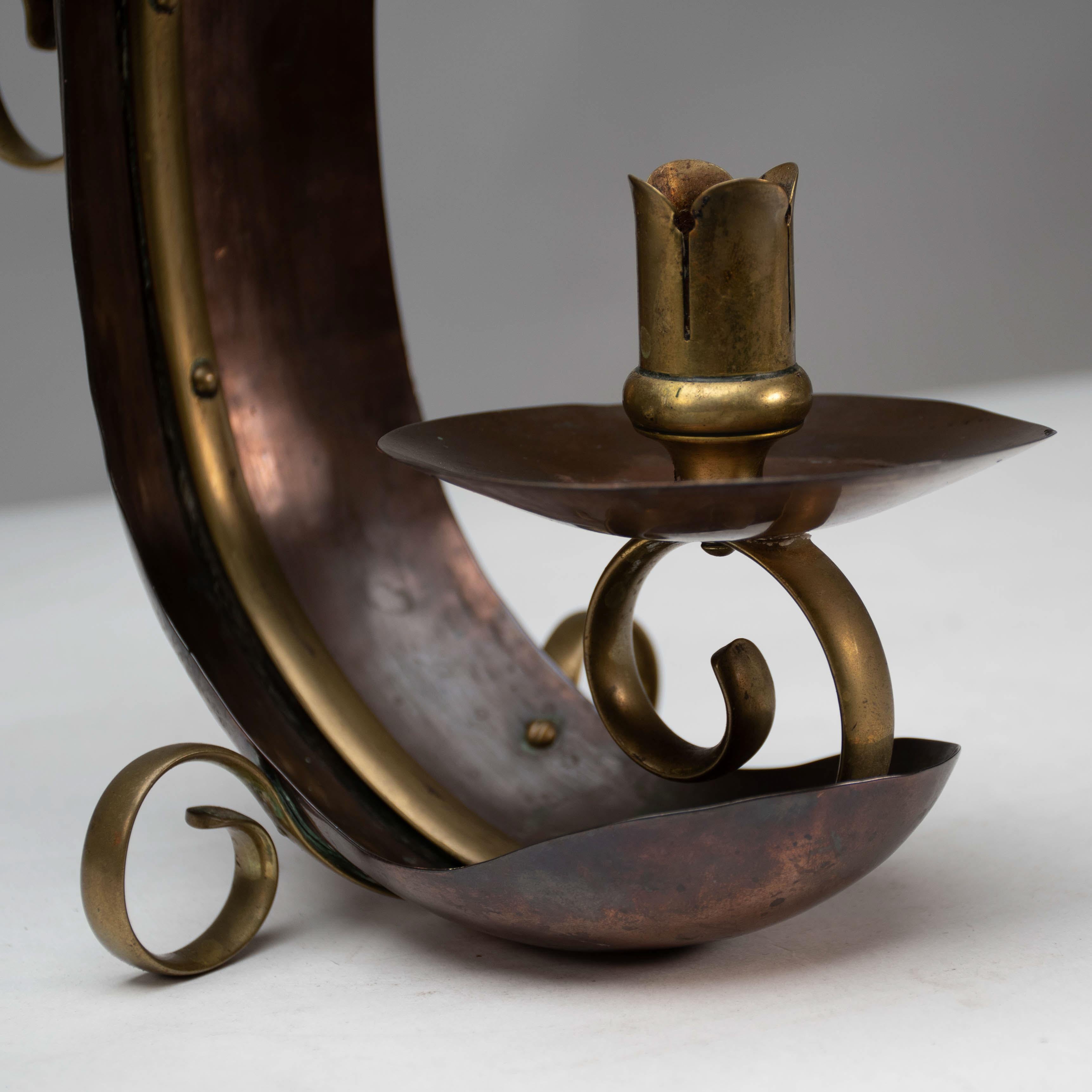 Benham & Froud English Arts & Crafts Copper & Brass Night Light or Candle Holder For Sale 2