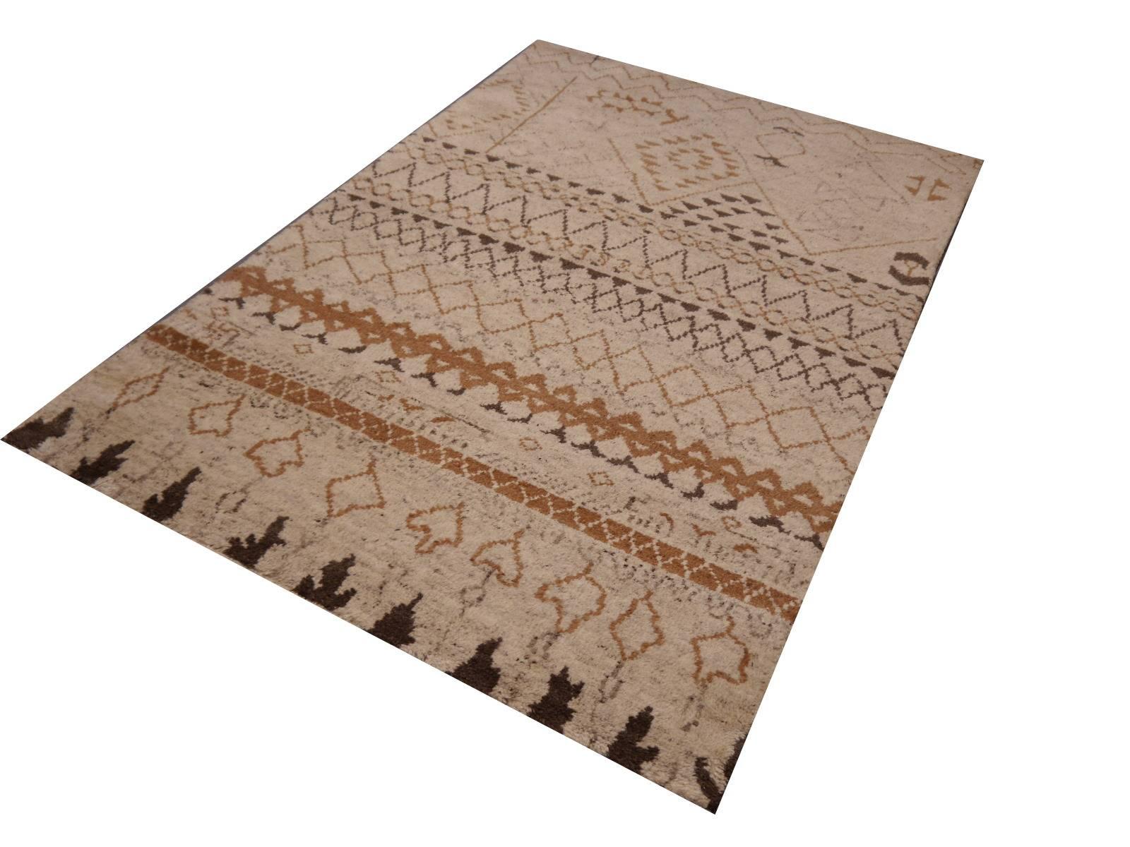 Wool Beni Ahmad Moroccan Design Contemporary Rug