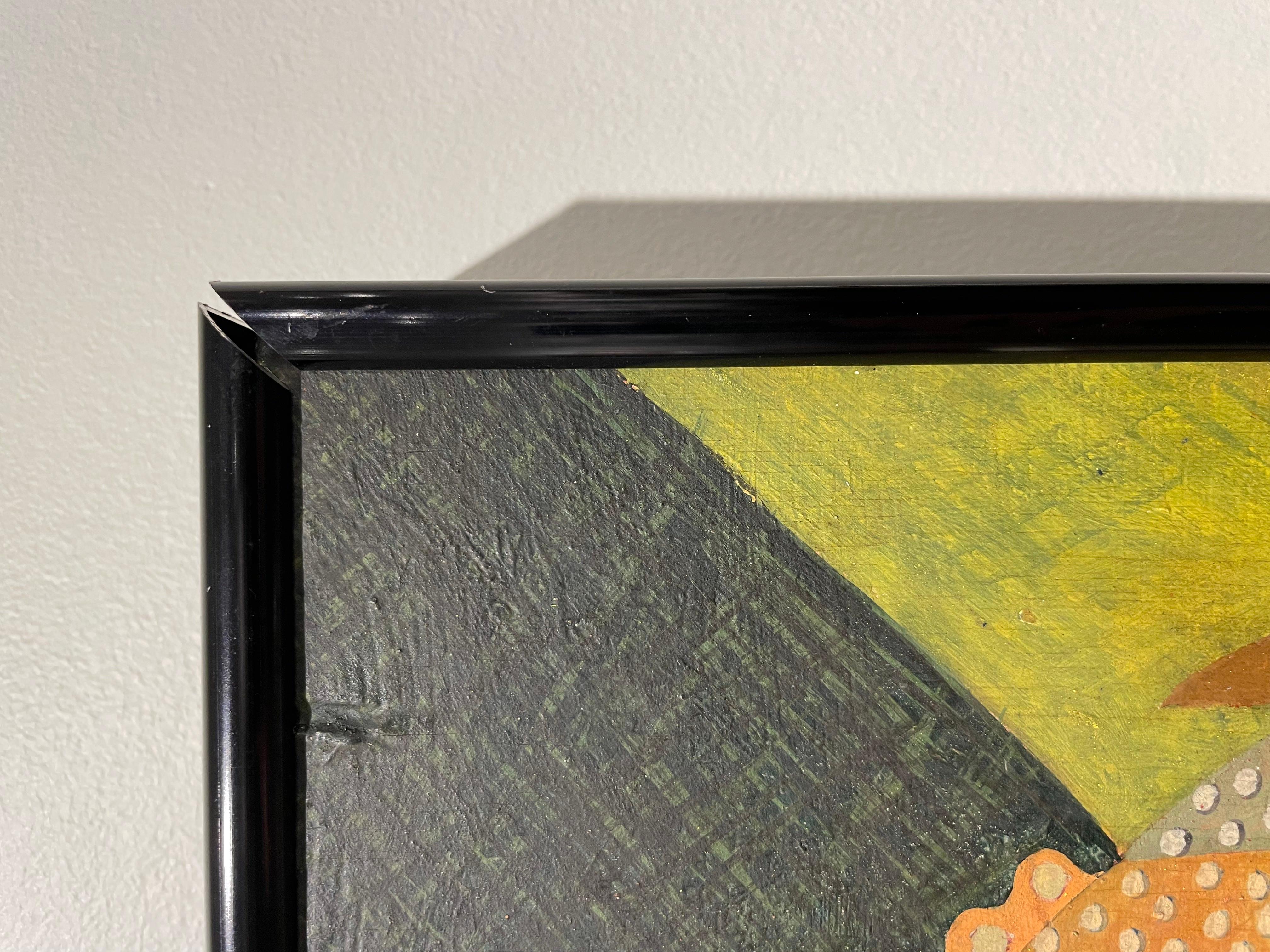 Méditation sur la sculpture africaine, peinture abstraite figurative du milieu du siècle dernier en vente 4