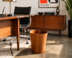 Beni Møbler Danish Modern Teak Waste Basket / Wastepaper Bin