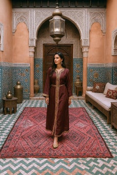 Beni MGuild Moroccan Vintage Rug North African Diamond Design Wool