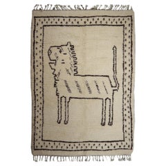 Beni Ourain Berber Lion Rug North African Moroccan Tribal Hand Knotted Wool