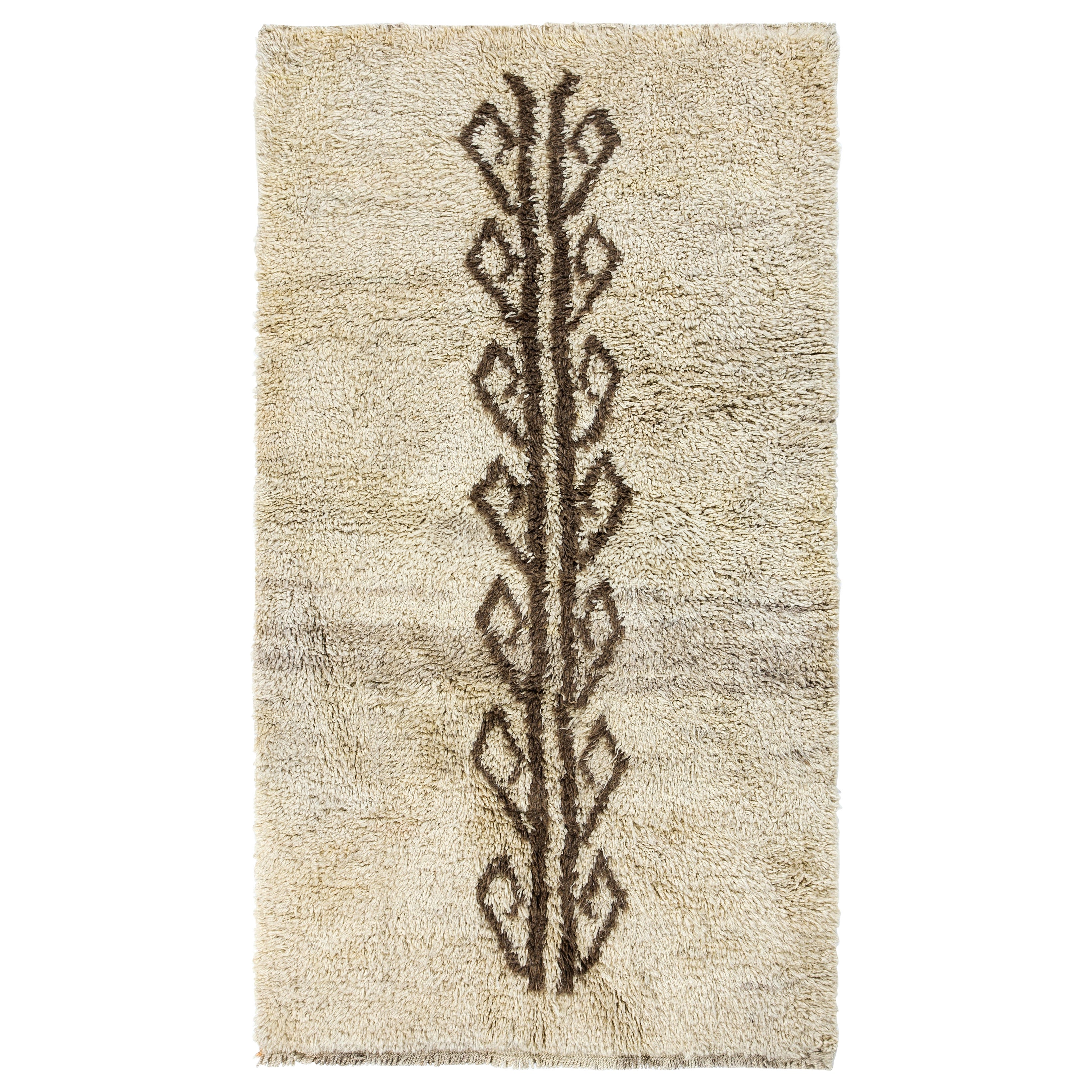 Alfombra Tulu Beni Ourain Design, 100% lana natural. Alfombra marroquí anudada a mano