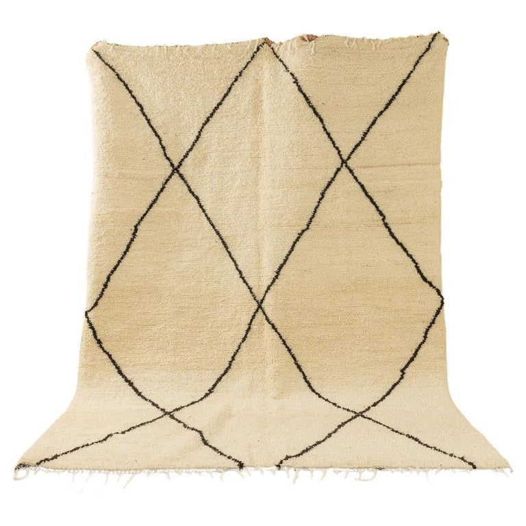 Beni Ourain Handwoven Berber Rug 100 Wool Morroccan For Sale at 1stDibs