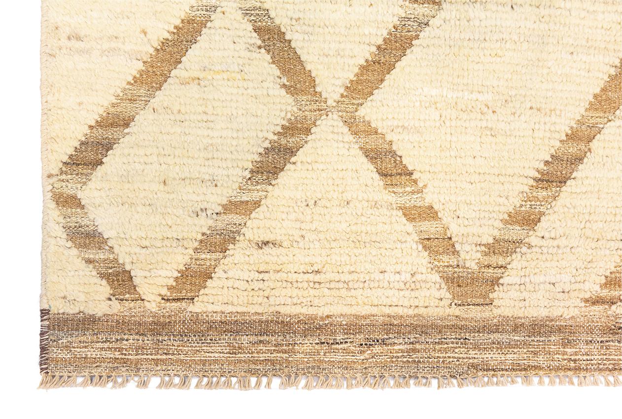 Contemporary Beni Ourain Moroccan Rug Beige Color For Sale