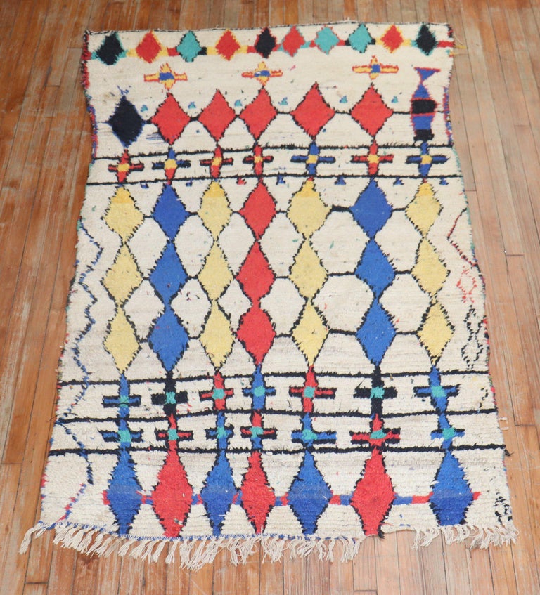 Mid-Century Modern Beni Ourain Moroccan Rug For Sale