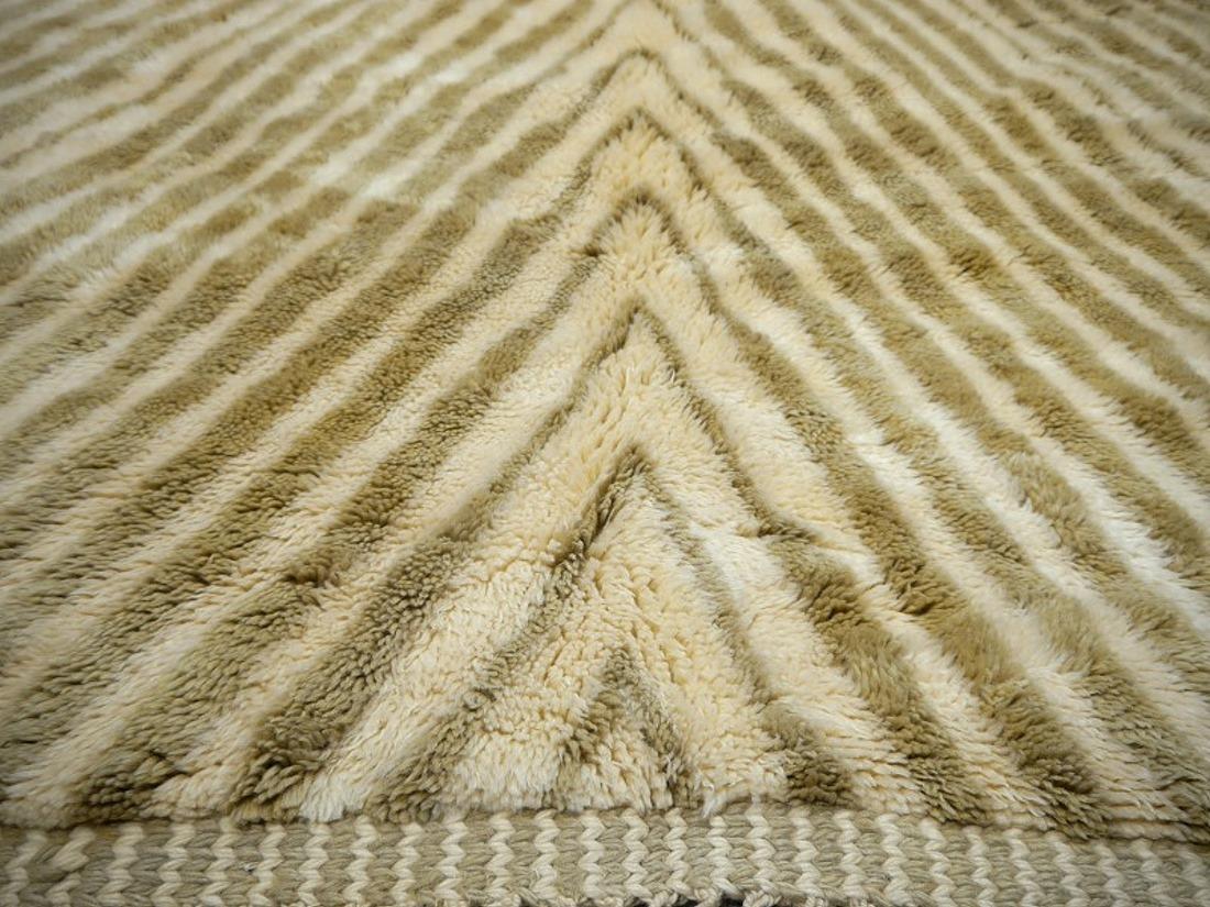 Tapis marocain Beni Ourain collection Djoharian beige motif tribal nord-africain Neuf - En vente à Lohr, Bavaria, DE