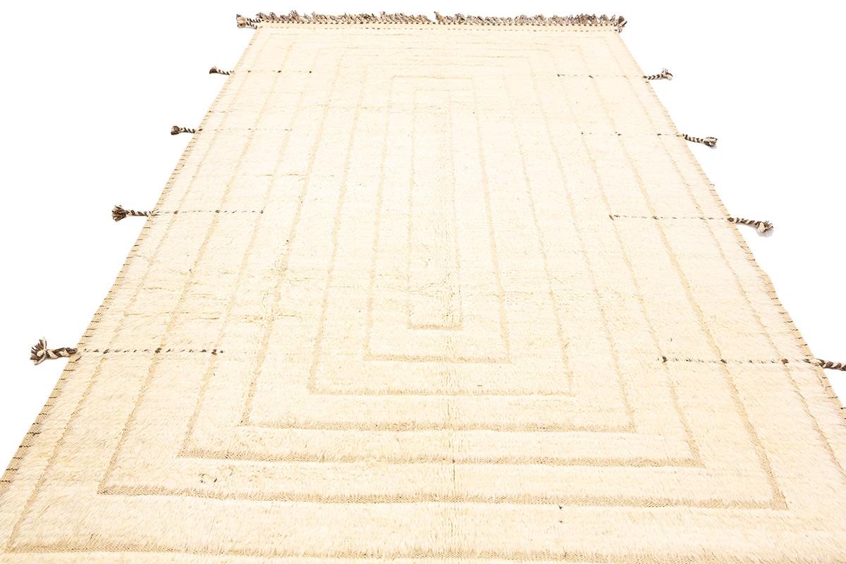 Beni Ourain Teppich Marokkanisch Handgefertigt Echt Alle Wolle im Zustand „Gut“ im Angebot in Ferrara, IT