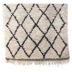 Beni Ourain Rug with Rhombus Black Line