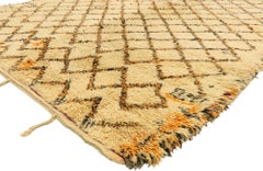 Vintage Moroccan Beni Ourain Rug with Mid-Century Modern Style