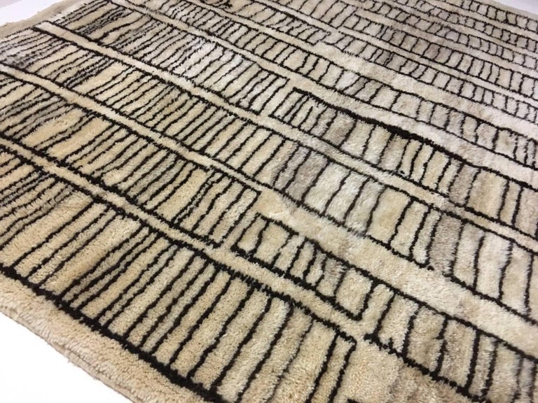 Beni Ourain Vintage Rug in "Manhattan Design" at 1stDibs