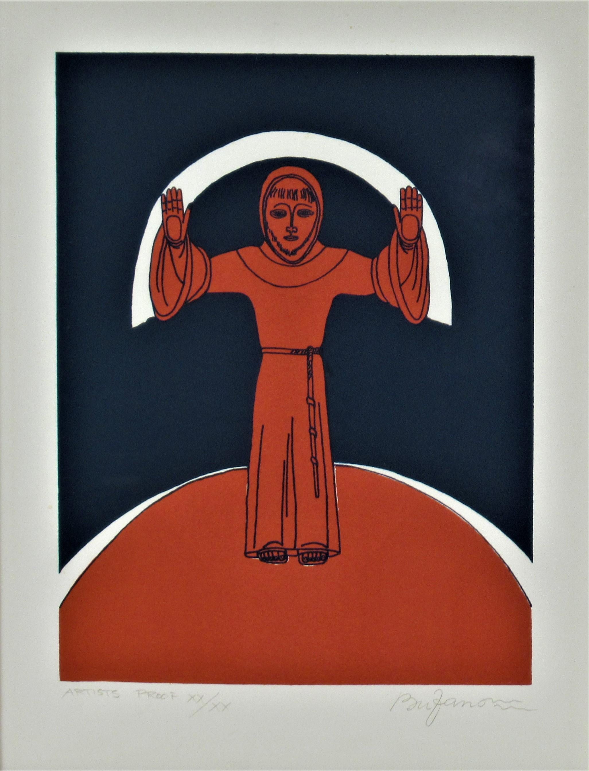 Mystical St. Francis - Print by Beniamino Bufano
