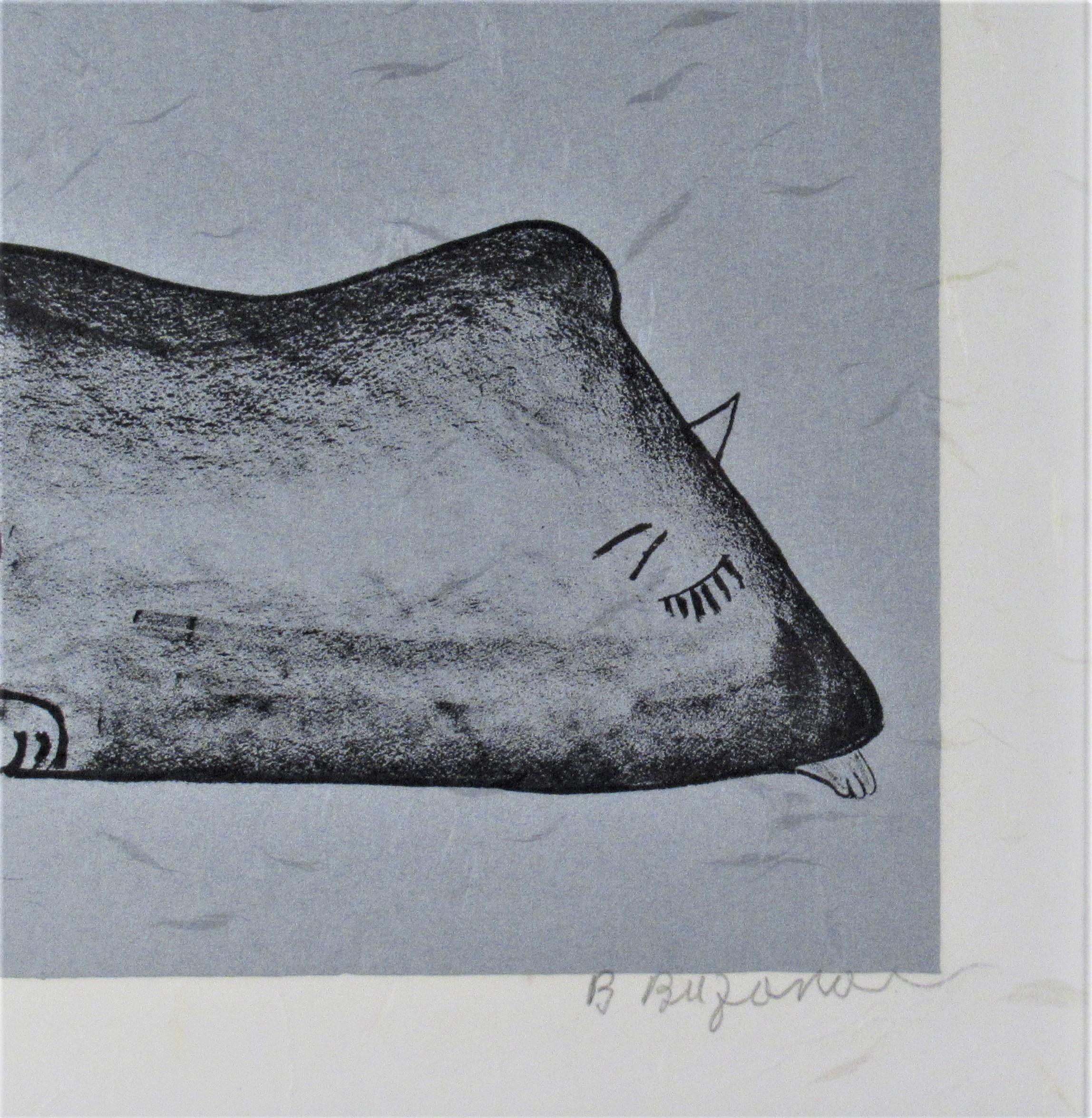 Sleeping Wolves - American Modern Print by Beniamino Bufano
