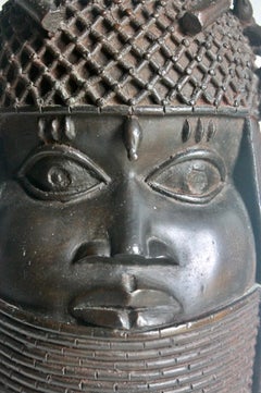 Benin Bronze Oba Head 'The Nelson Rockefeller Collection'