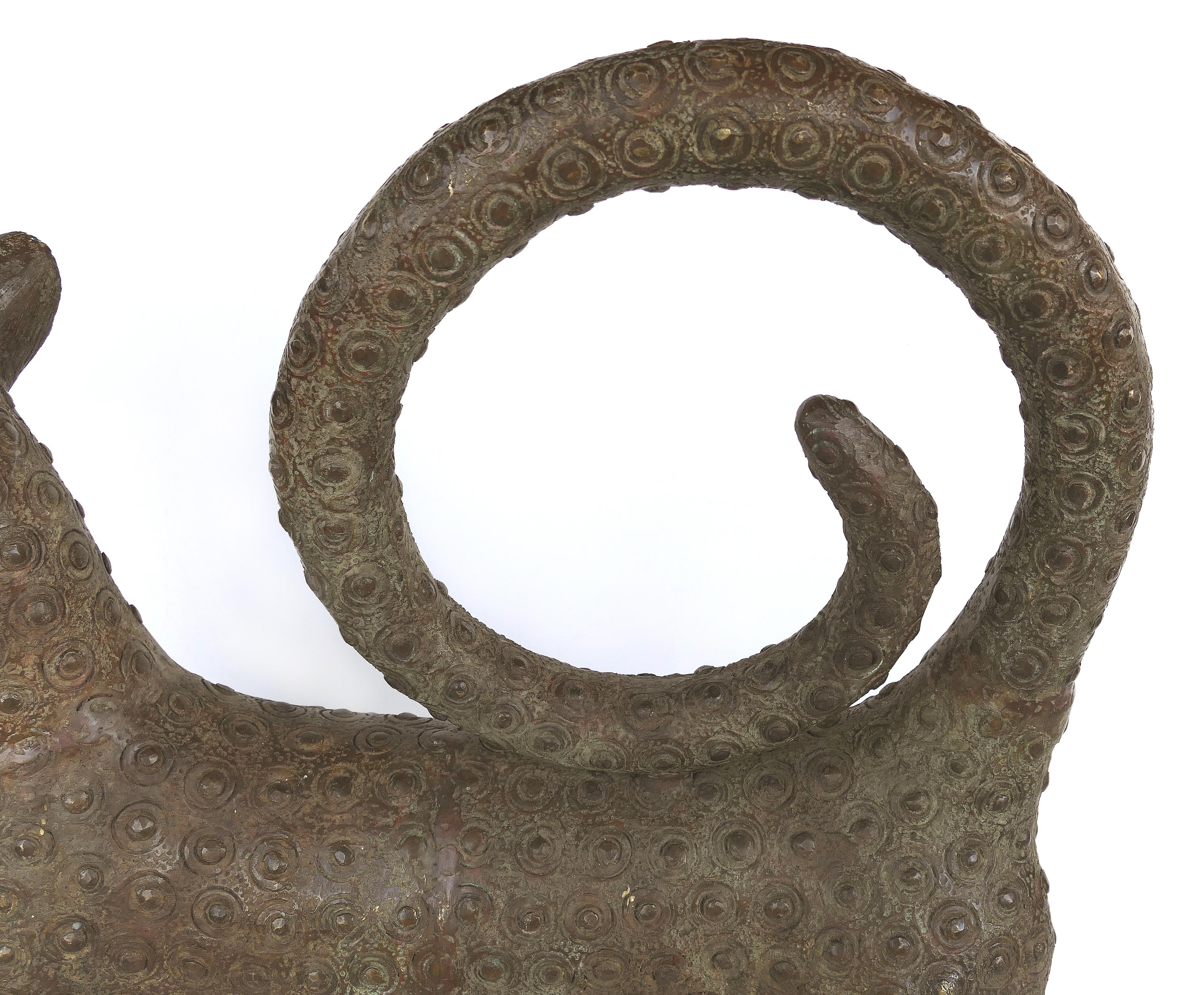 Sculture in bronzo di Leopardi del Benin 'Nigeria', repliche moderne in vendita 1