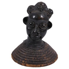 Beninese Bronze and Rope Bust