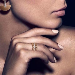 Benita Cigar Band, Princess Cut Diamond Cigar Band in Yellow Gold