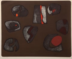 Peinture et aquatinte moderne en relief de Benita Sanders