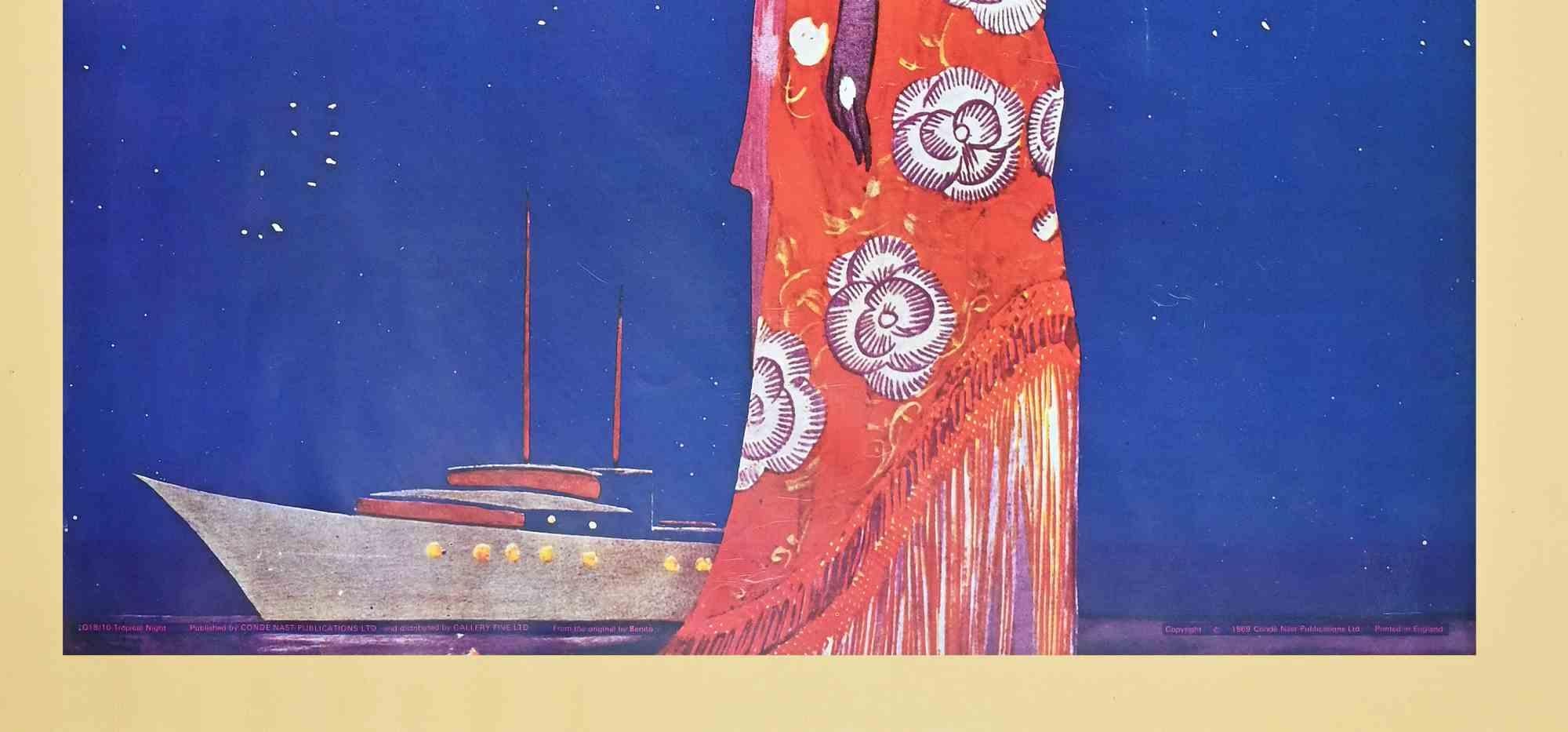 Tropische Nacht – Vintage-Plakat nach Benito Garcia  - 1969 im Angebot 1