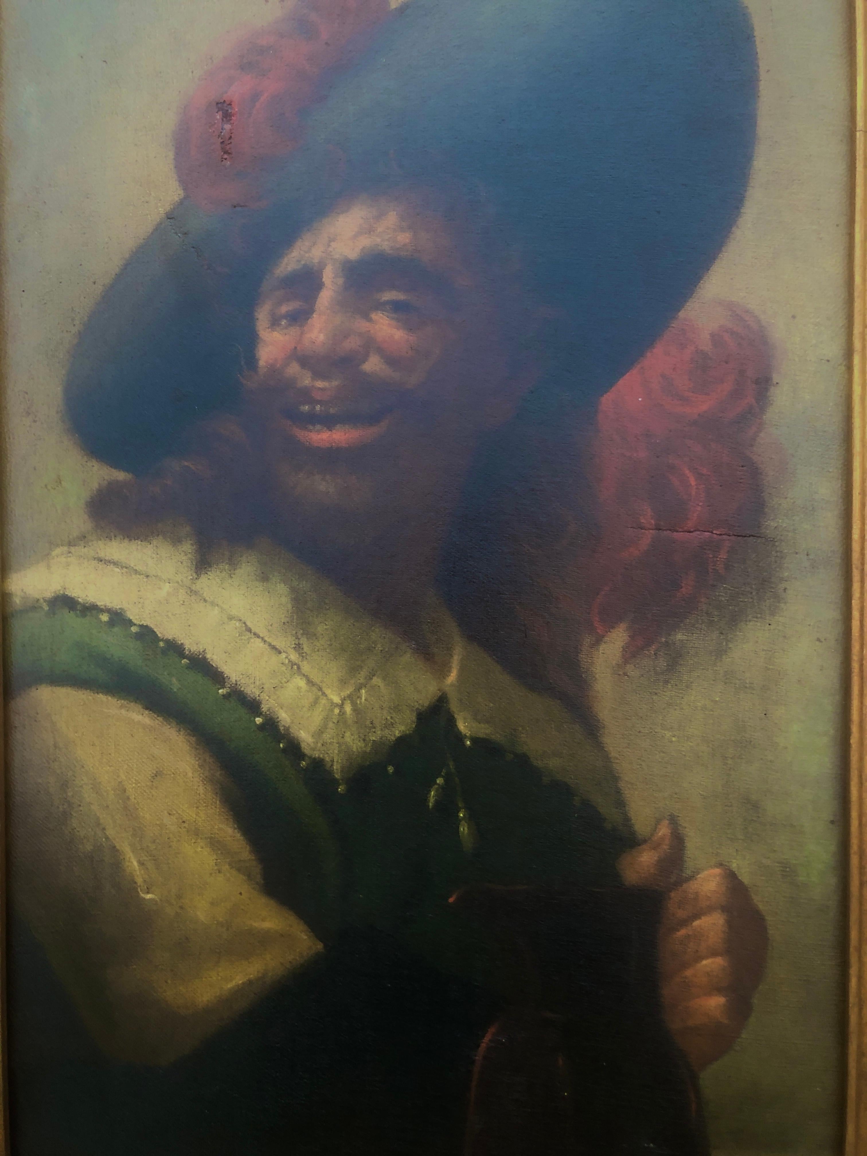 Musketeer oil on canvas painting For Sale 3